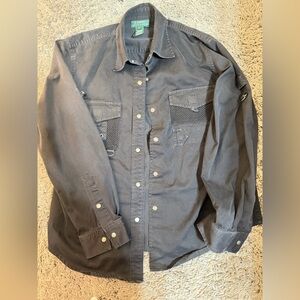 Ralph Lauren Black Shirt Jacket